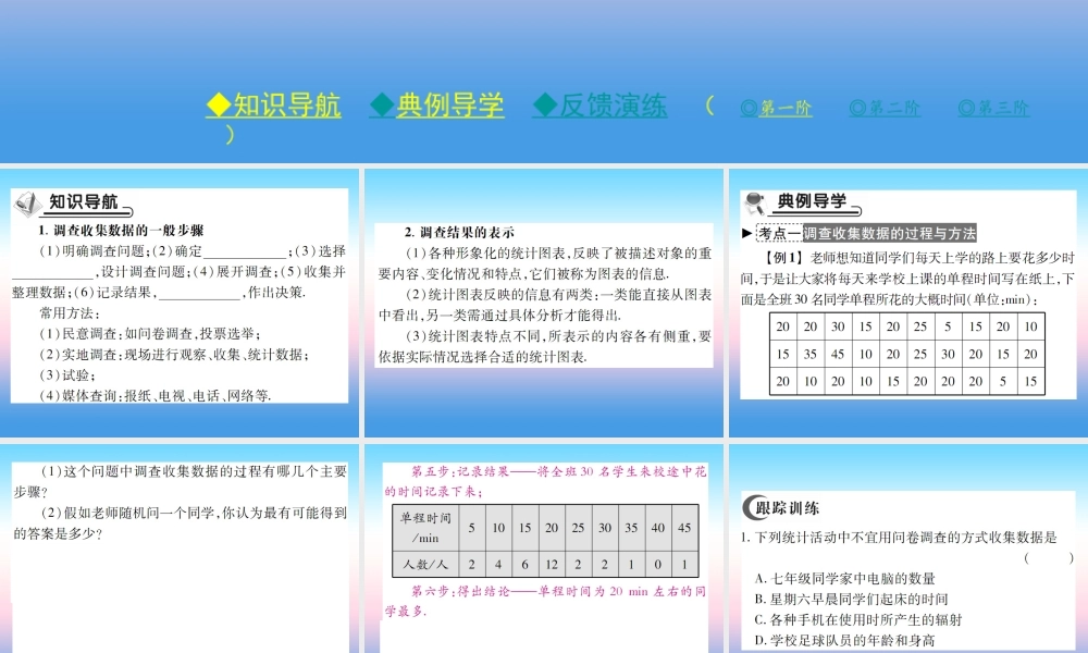秋七年级数学上册 第六章 数据的收集与整理 1 数据的收集作业课件 (新版)北师大版 课件
