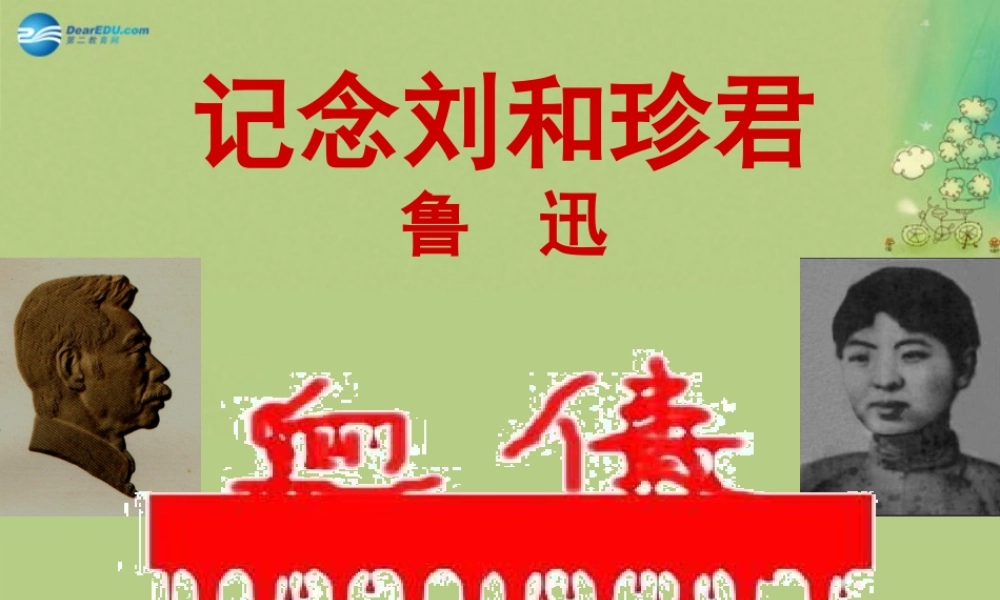 高中语文 记念刘和珍君课件 新人教版必修1 课件