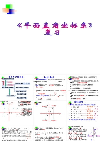第六章平面直角坐标系复习 七年级数学第六章课件集[整理七套]新课标 人教版