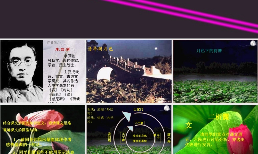 高中语文 荷塘月色6 沪教版第五册 课件