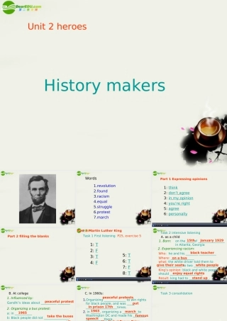 高中英语 Unit2 lesson 2 history makers 北师大版必修1 课件