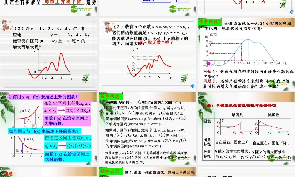 高中数学 213函数的单调性课件 苏教版必修1 课件