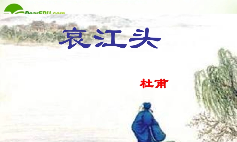 高中语文 132(哀江头)课件 粤教版选修(唐诗宋词元散曲选读) 课件