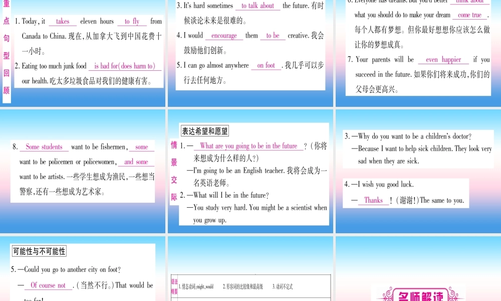 甘肃省中考英语 第一篇 教材系统复习 考点精讲7 八上 Units 5 6课件 (新版)冀教版 课件
