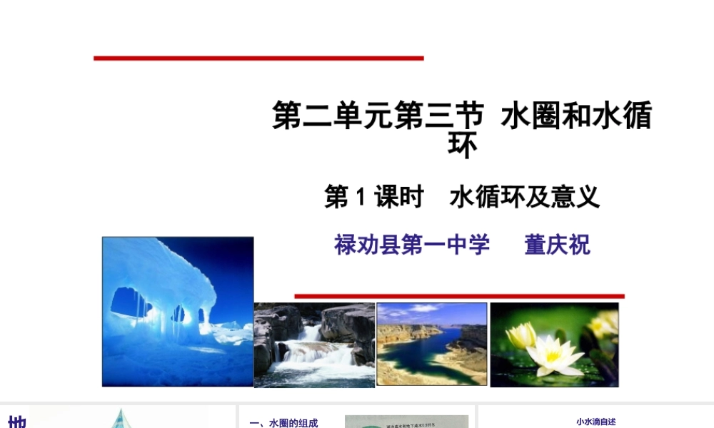 -第三节水圈与水循环