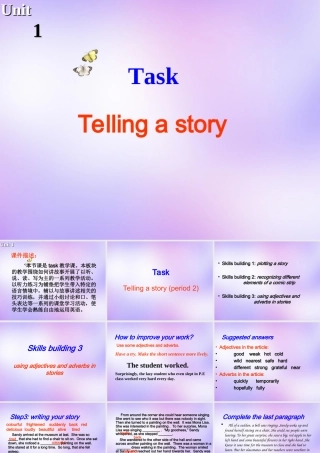 高中英语 Unit1 The world of our senses Task课件2 牛津译林版必修3 课件