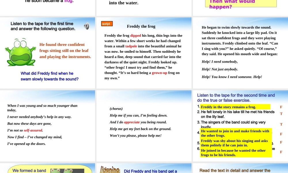 高中英语 Unit 5(Music)-Reading 课件 新人教版必修2 课件