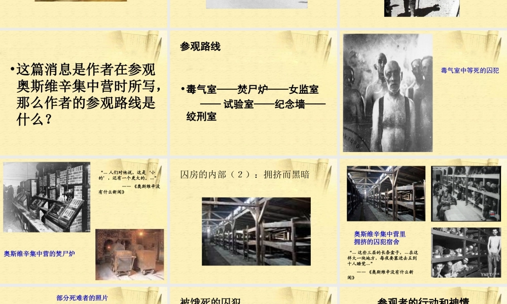 高中语文(奥斯维辛没有什么新闻)教学课件 新人教版必修2 课件