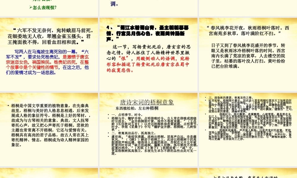 高中语文(长恨歌)赏析指导课件 新人教版选修(中国古代诗歌散文欣赏) 课件