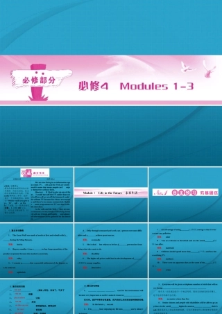 高考英语 Module 1　Life in the Future课件 外研版必修4 课件
