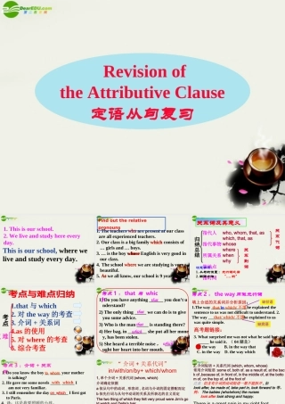 高中英语 Unit 1 定语从句复习课件 牛津译林版必修1