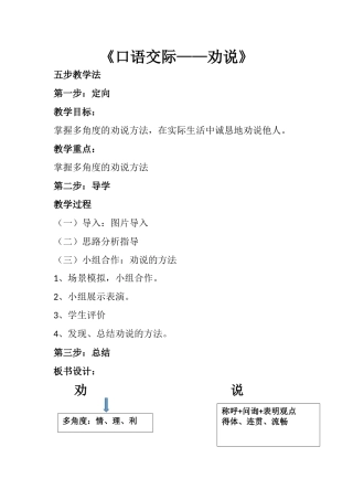 口语交际《劝说》