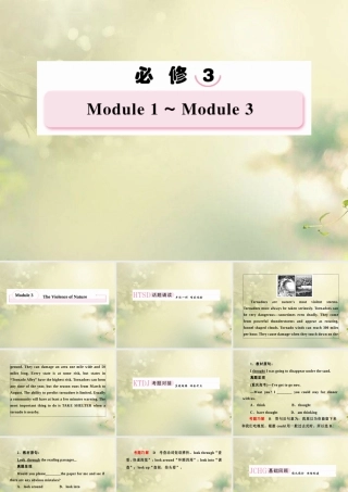 高考英语总复习 Unit3 The Violence of Nature精品课件 外研版必修3 课件