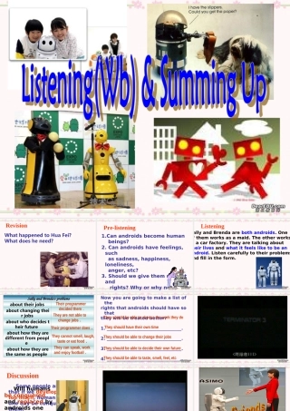 高一英语新教材模块Unit3Period7 Listening task Summing up课件 新课标 人教版 课件