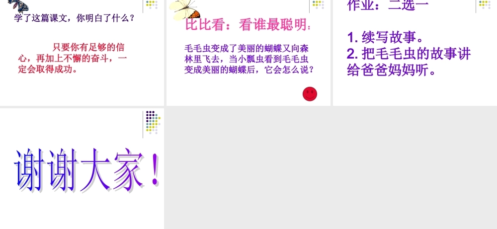 毛毛虫的故事课件