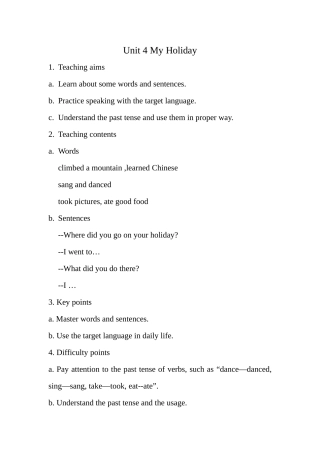 Unit-4-my-holiday
