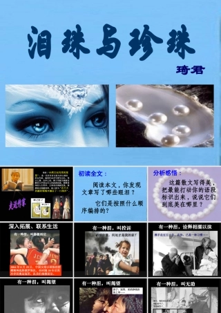 泪珠与珍珠 人教版 课件