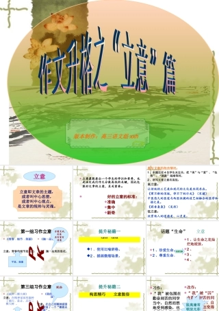 作文升格之立意篇