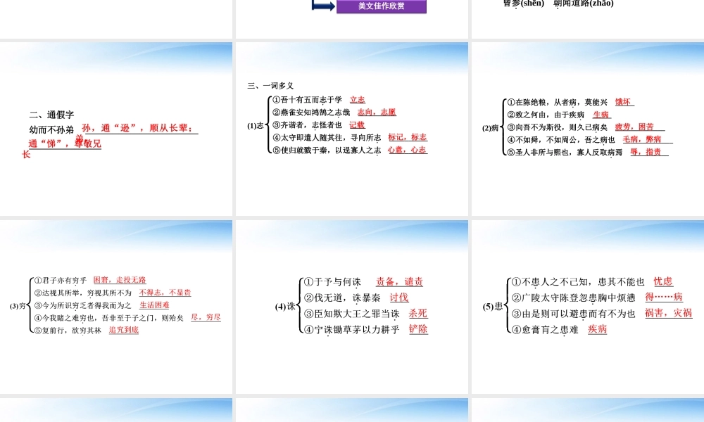 高中语文 第四单元第10课论修身精品课件 语文版必修5 课件