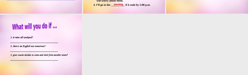 秋八年级英语上册 Unit 10 If you go to the party，you'll have a great time Section B(3a self check)课件 (新版)人教新目标版 课件