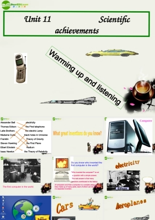 高二英语 Unit 11Scientific achievements课件- warming up 旧人教版 课件