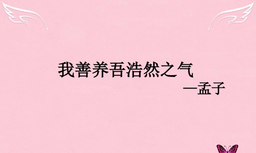 高中语文我善养吾浩然之气课件苏教版选修论语孟子蚜 课件