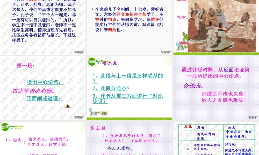 高一语文下学期(师说)课件 人教版第二册 课件