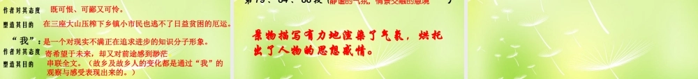 辽宁省东港市小甸子中学九年级语文上册 9 故乡课件 新人教版 课件