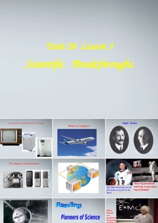 高中英语 Unit esson 3 Scientific Breakthroughs 课件 北师大版选修7 课件