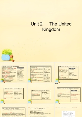 高优指导(全国通用)高考英语一轮复习 Unit 2 The United Kingdom课件 新人教版必修5 课件