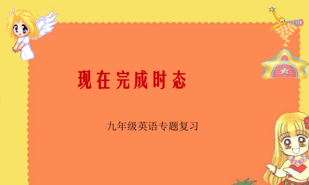 现在完成时九年级英语专题复习 课件