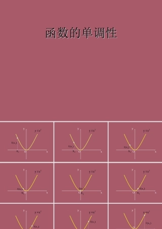 高一数学人教B版函数的单调性课件