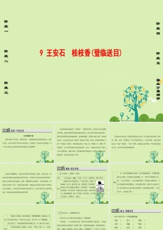 语文第三单元北宋的旧曲新声9王安石桂枝香登临送目课件鲁人版选修唐诗宋诗蚜 课件