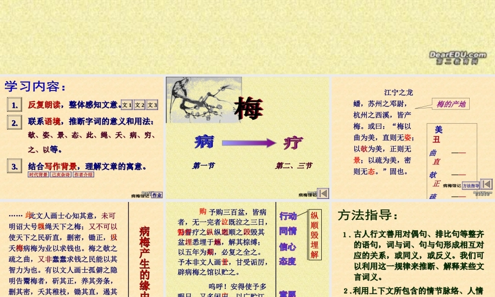 高二语文第六单元课件集 病梅馆记 人教版 课件