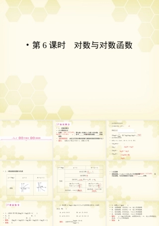 高三数学一轮复习 第2章 函数、导数及其应用第6课时 对数与对数函数精品课件 理 北师大版 课件