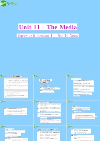 高中英语 Unit 11  Warmup & Lesson 1 World News 配套课件 北师大版必修4 课件