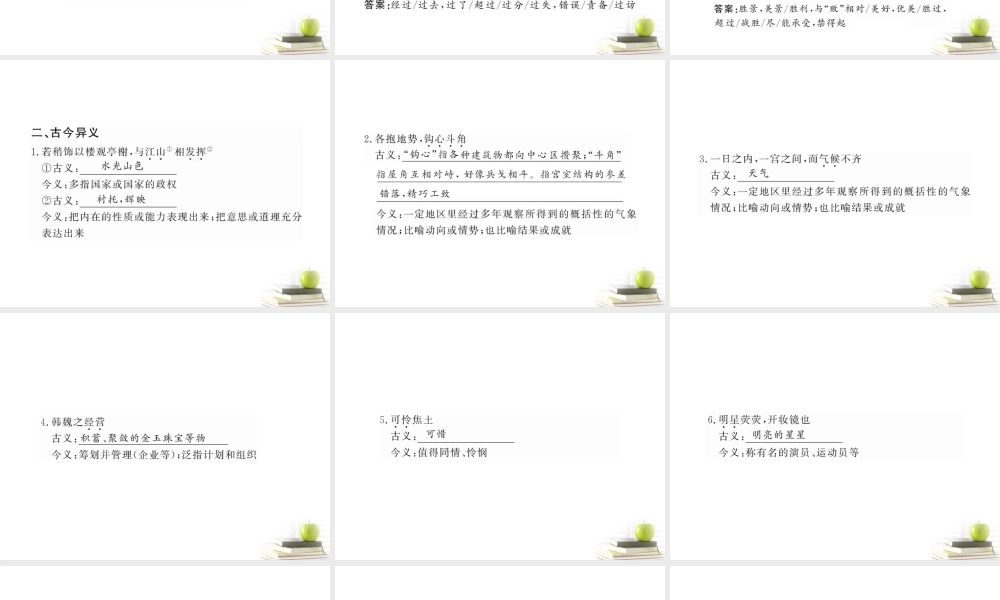 高中语文全程复习方略 (过小孤山大孤山)(阿房宫赋)课件选修 新人教版 (湖南专用) 课件