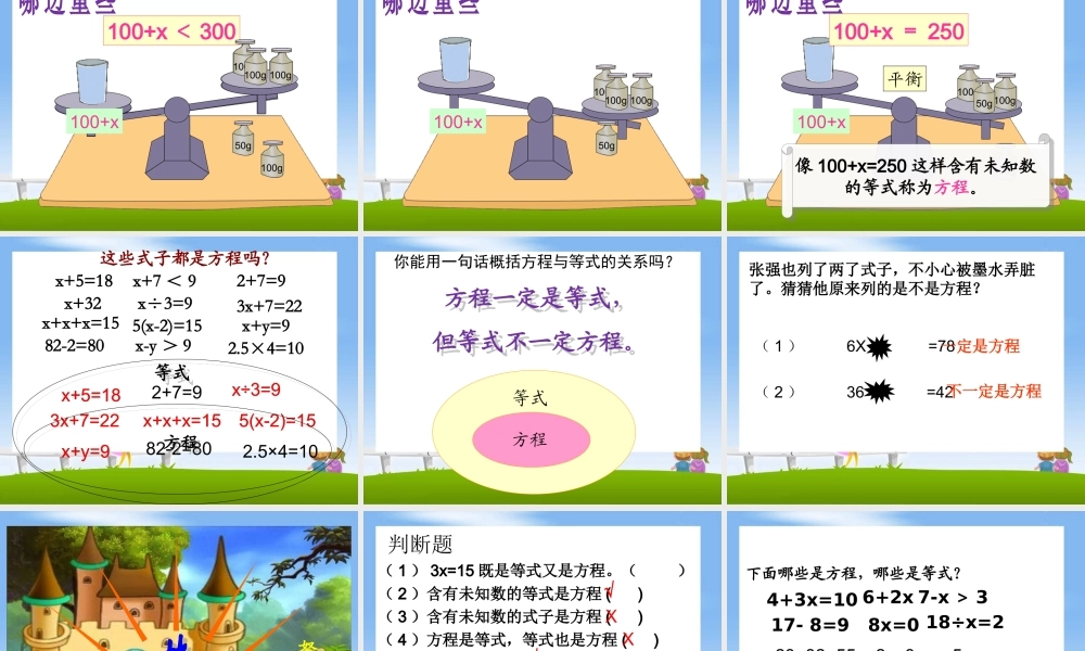 《方程的意义》教学课件