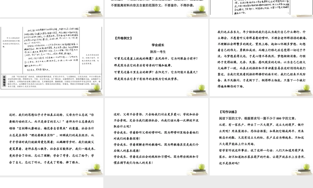 高三语文 写作分类点拨与升格指导课件