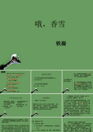 高中语文(哦，香雪)课件1 北京版选修2 课件