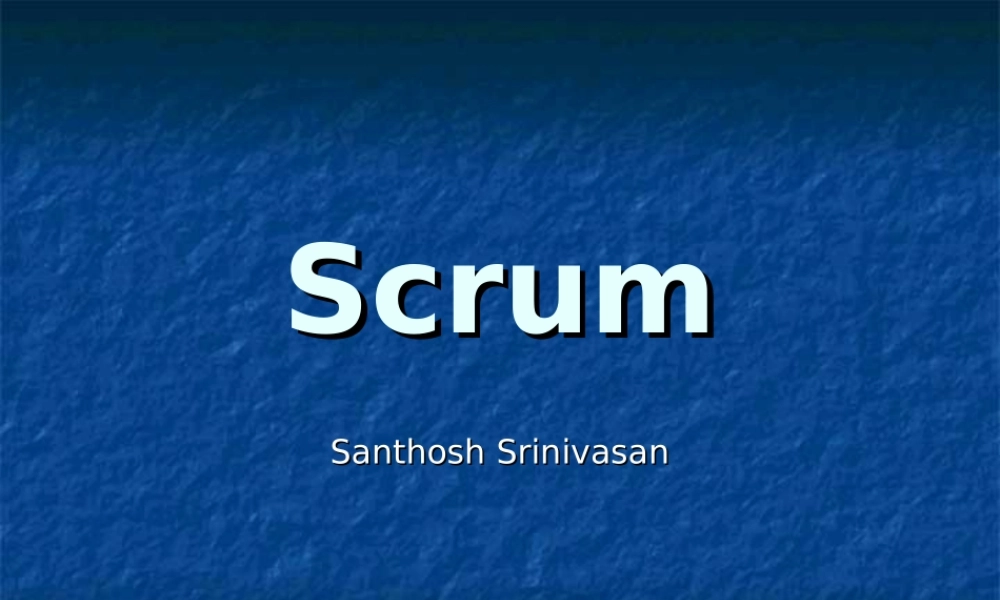 SCRUM敏捷项目管理开发模型(英文版)