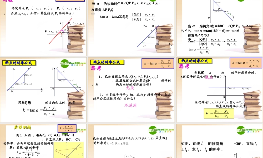 高中数学 直线的倾斜角与斜率直线与方程课件 新人教A版必修2 课件