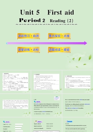 高中英语课时讲练通配套课件 Unit5(First Aid)Period 2 新人教版必修5 课件