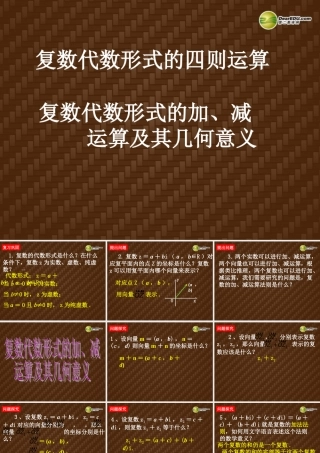 高三数学 数学(复数代数形式的四则运算)复习课件 新人教A版  课件