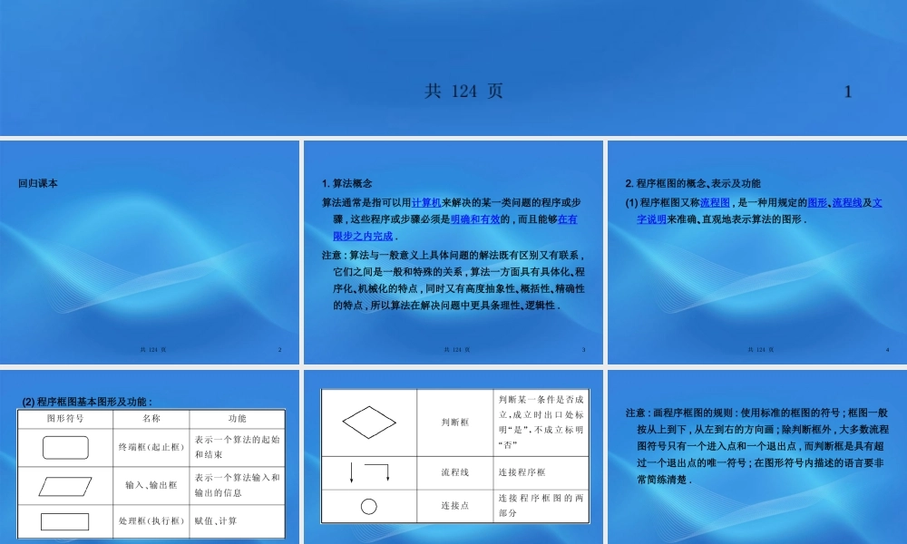 高考数学一轮复习 51算法与程序框图､基本算法语句课件 (文) 新人教A版 课件