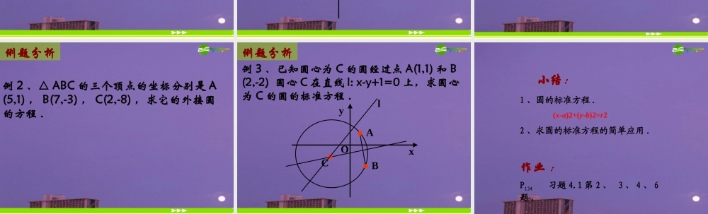 高中数学 圆的标准方程课件 新人教A版必修1 课件
