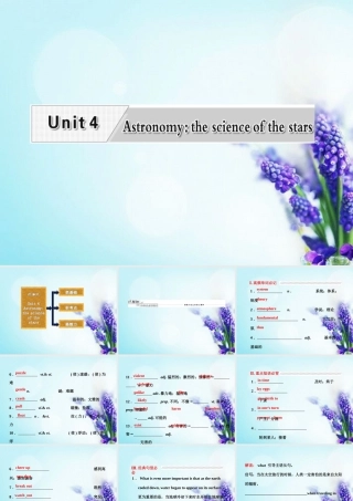 高考英语复习 Unit4 Astronomy the science of the stars专题课件 新人教版必修3 课件