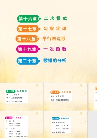 版八年级数学下册 目录素材 (新版)新人教版 素材