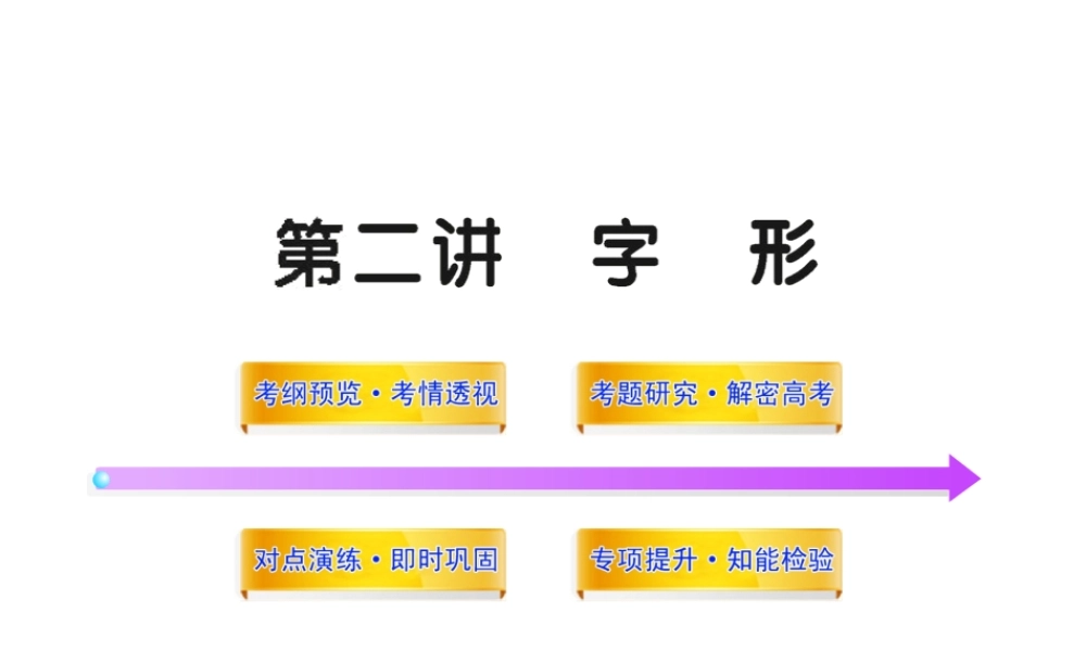 高中语文全程复习方略 12 字形课件 新人教版 (湖南专用) 课件