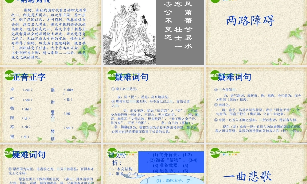 高中语文 第10课　荆轲刺秦王课件1 人教版必修2 课件